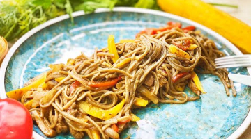Лапша с овощами и мясом по-тайски - Быстрый ужин за 15 минут