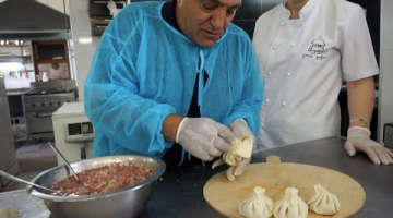Приготовление национального грузинского блюда-ХИНКАЛИ